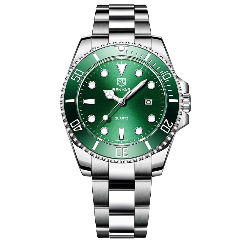 BENYAR Top Brand New Men Watches Stainless Steel Luxury Waterproof Sport Quartz Watch Men Clock Reloj Hombre BY-5223M