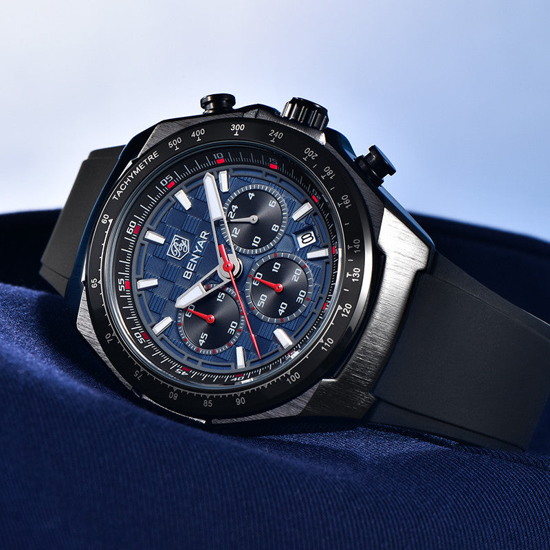 BENYAR Top Brand New Men Watches Silicone Strap Luxury Waterproof Sport Quartz Watch Men Clock Reloj Hombre BY-5215