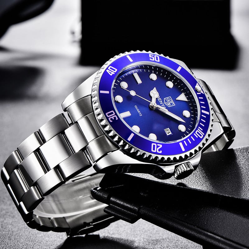 BENYAR Top Brand New Men Watches Stainless Steel Luxury Waterproof Sport Quartz Watch Men Clock Reloj Hombre BY-5223M