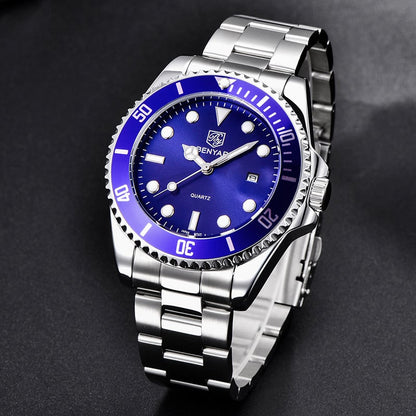 BENYAR Top Brand New Men Watches Stainless Steel Luxury Waterproof Sport Quartz Watch Men Clock Reloj Hombre BY-5223M