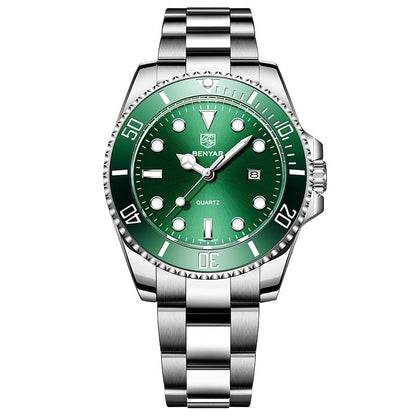 BENYAR Top Brand New Men Watches Stainless Steel Luxury Waterproof Sport Quartz Watch Men Clock Reloj Hombre BY-5223M