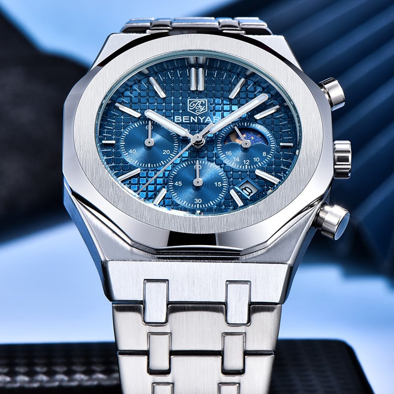 BENYAR Top Brand New Men Watches Luxury Waterproof Sport Quartz Watch Men Clock Reloj Hombre BY-5228M