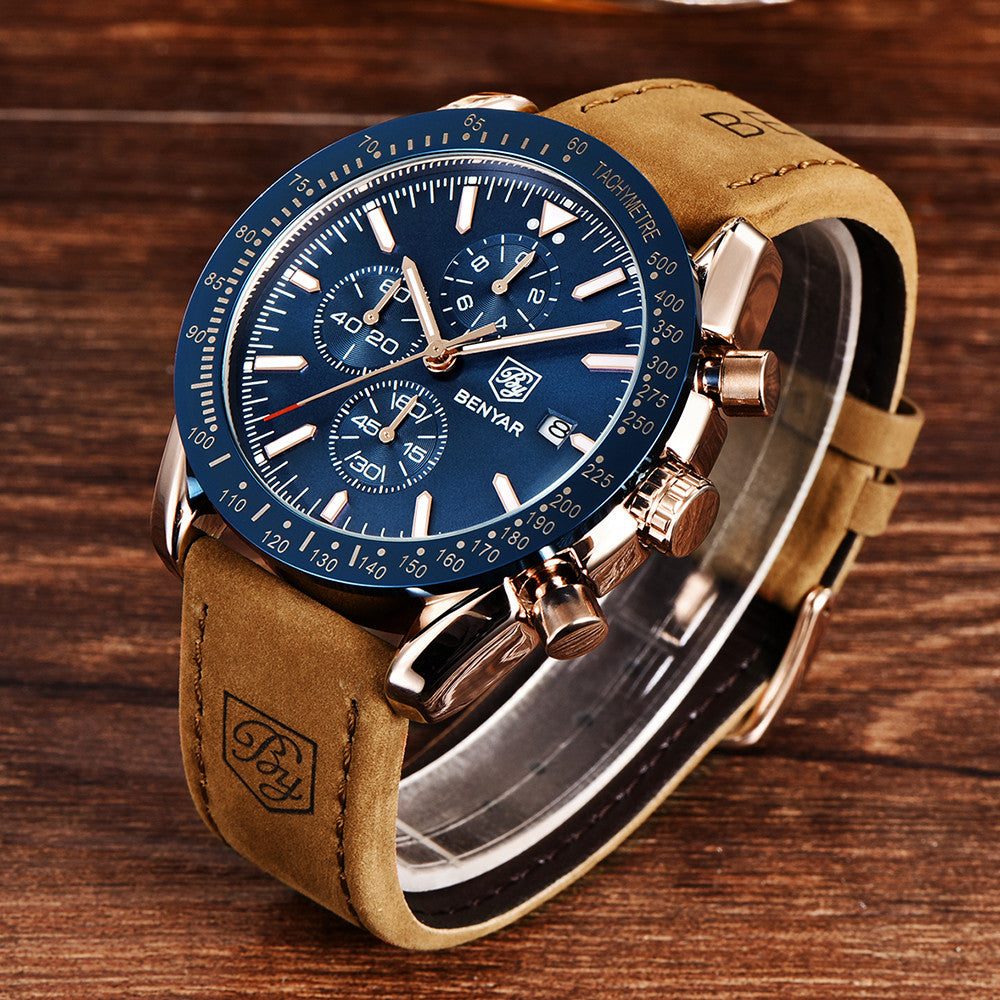BENYAR Men Watches Brand Luxury Silicone Strap Waterproof Sport Quartz Chronograph Military Watch Men Clock Relogio Masculino BY-5140M
