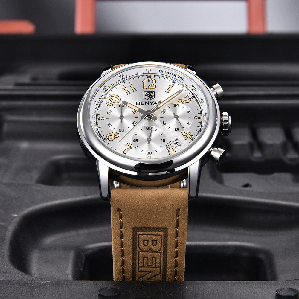 Wristwatches Quartz Watch Men Military Chronograph BENYAR Mens Watches Reloj Hombre Luminous Waterproof Sport Male Watches 2022 BY-5190