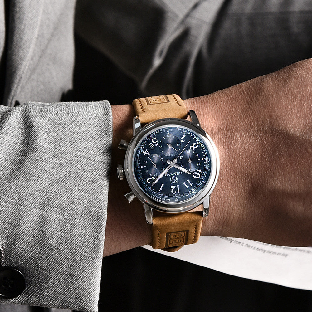 Wristwatches Quartz Watch Men Military Chronograph BENYAR Mens Watches Reloj Hombre Luminous Waterproof Sport Male Watches 2022 BY-5190