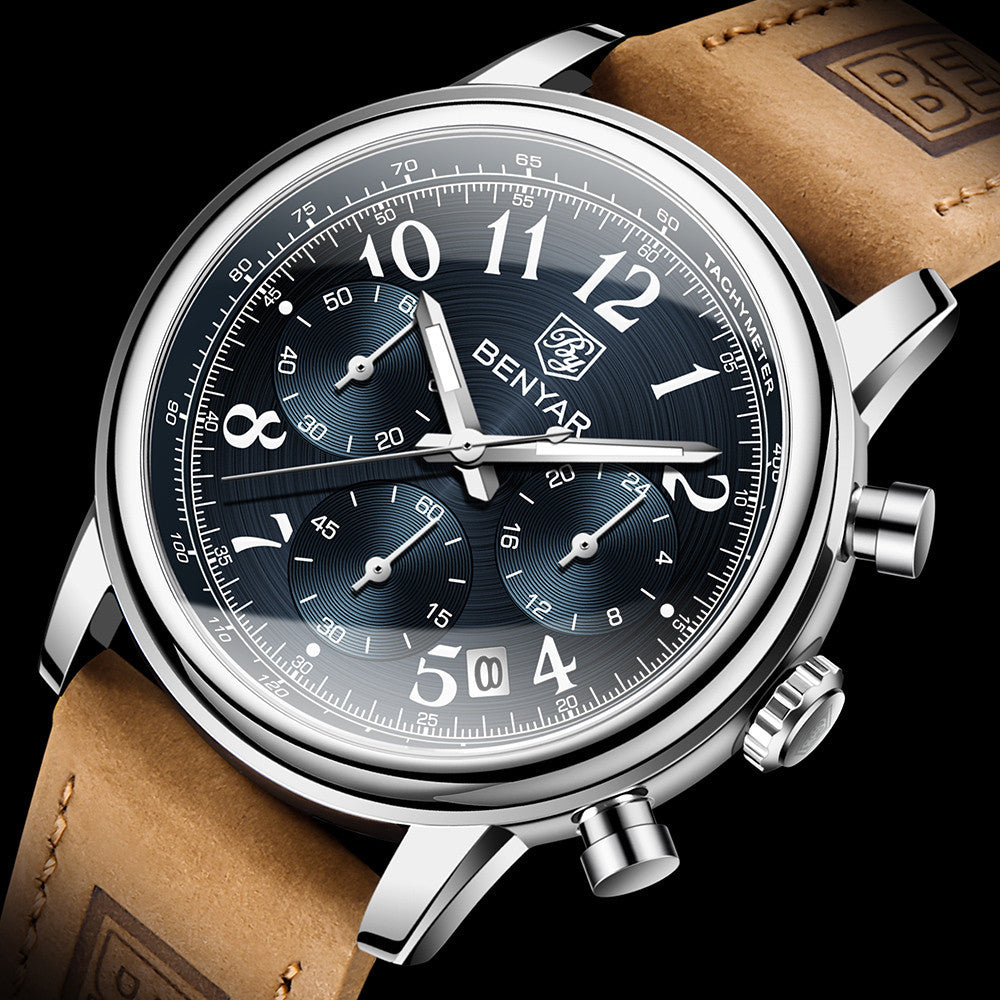 Wristwatches Quartz Watch Men Military Chronograph BENYAR Mens Watches Reloj Hombre Luminous Waterproof Sport Male Watches 2022 BY-5190