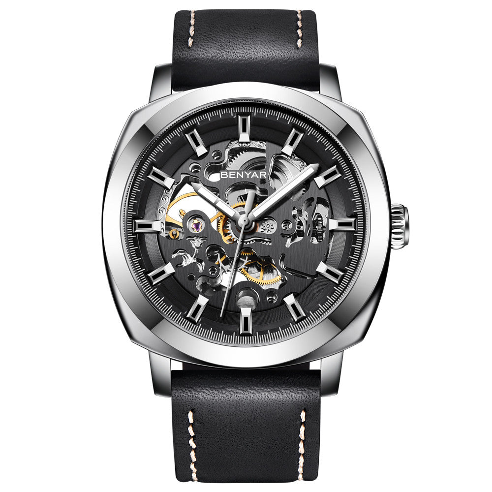 BENYAR Men's Watches Top Brand Luxury Business Automatic Mechanical Watch Men Waterproof Sport Wrist Watches Relogio Masculino BY-5121 - black
