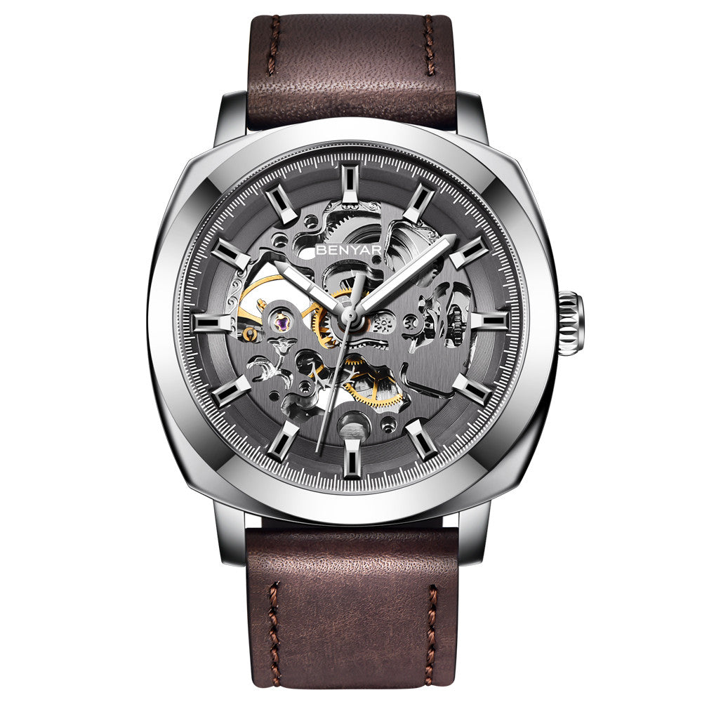 BENYAR Men's Watches Top Brand Luxury Business Automatic Mechanical Watch Men Waterproof Sport Wrist Watches Relogio Masculino BY-5121 - gray