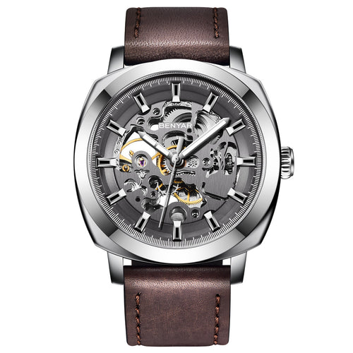 BENYAR Men's Watches Top Brand Luxury Business Automatic Mechanical Watch Men Waterproof Sport Wrist Watches Relogio Masculino BY-5121 - gray
