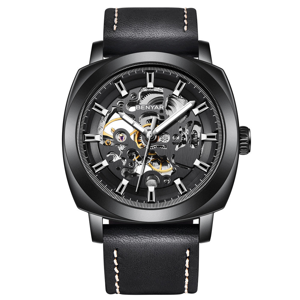 BENYAR Men's Watches Top Brand Luxury Business Automatic Mechanical Watch Men Waterproof Sport Wrist Watches Relogio Masculino BY-5121 - full black