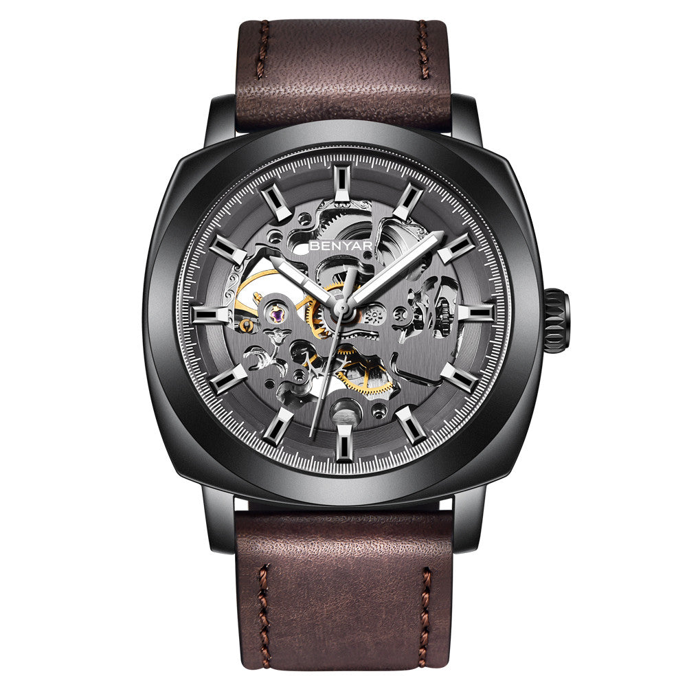 BENYAR Men's Watches Top Brand Luxury Business Automatic Mechanical Watch Men Waterproof Sport Wrist Watches Relogio Masculino BY-5121 - black gray