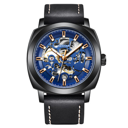BENYAR Men's Watches Top Brand Luxury Business Automatic Mechanical Watch Men Waterproof Sport Wrist Watches Relogio Masculino BY-5121 - black blue