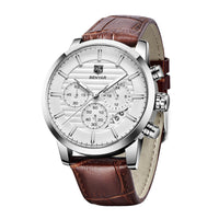 leather silver white