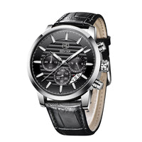 leather silver black