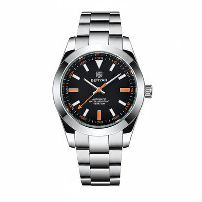 New Watches Mens 2020 Top Brand Luxury BENYAR Mechanical Wristwatches Business Automatic Sport Watches For Men Relogio Masculino BY-5176 - black