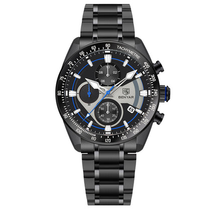 BENYAR Top Brand New Men Watches Luxury Waterproof Sport Quartz Watch Men Clock Reloj Hombre BY-5201 - blue