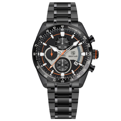 BENYAR Top Brand New Men Watches Luxury Waterproof Sport Quartz Watch Men Clock Reloj Hombre BY-5201 - orange