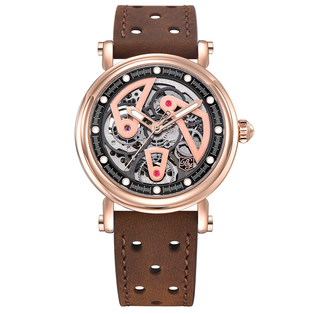 New Watches Mens 2020 Top Brand Luxury BENYAR Mechanical Wristwatches Business Automatic Sport Watches For Men Relogio Masculino BY-5202 - G-golden