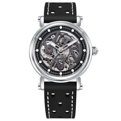 New Watches Mens 2020 Top Brand Luxury BENYAR Mechanical Wristwatches Business Automatic Sport Watches For Men Relogio Masculino BY-5202 - silver black