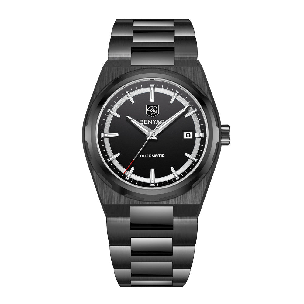 New Watches Mens 2020 Top Brand Luxury BENYAR Mechanical Wristwatches Business Automatic Sport Watches For Men Relogio Masculino BY-5203 - Black Black