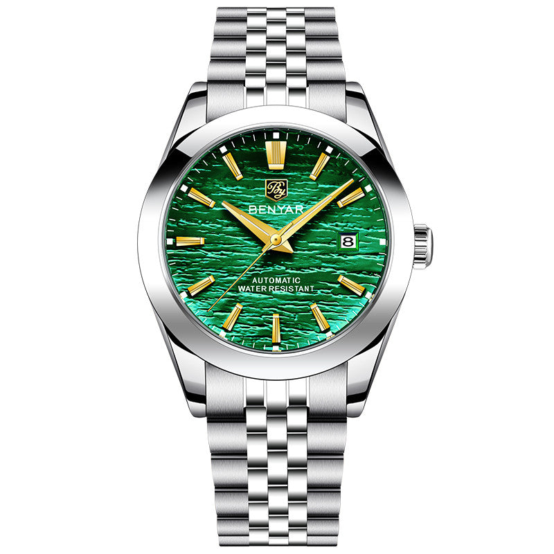 New Watches Mens 2024 Top Brand Luxury BENYAR Mechanical Wristwatches Business Automatic Sport Watches For Men Relogio Masculino BY-5209 - green