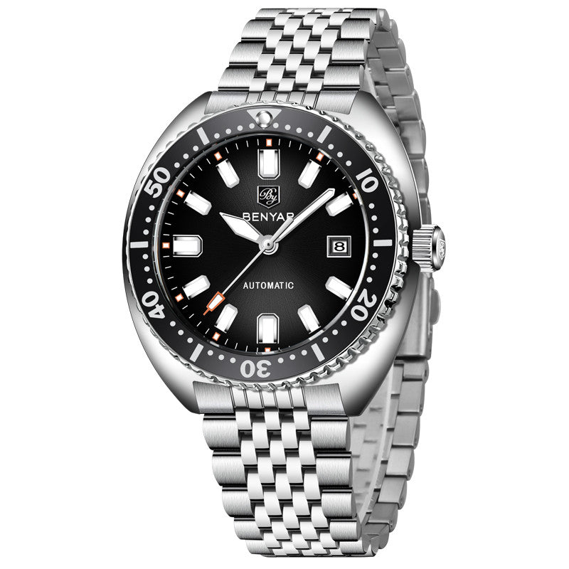 BENYAR Men's Watches Top Brand Luxury Business Automatic Mechanical Watch Men Waterproof Sport Wrist Watches Relogio Masculino BY-5211 - Black