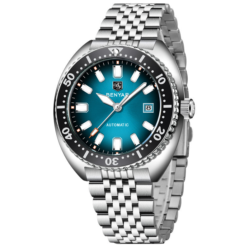 BENYAR Men's Watches Top Brand Luxury Business Automatic Mechanical Watch Men Waterproof Sport Wrist Watches Relogio Masculino BY-5211 - icy blue
