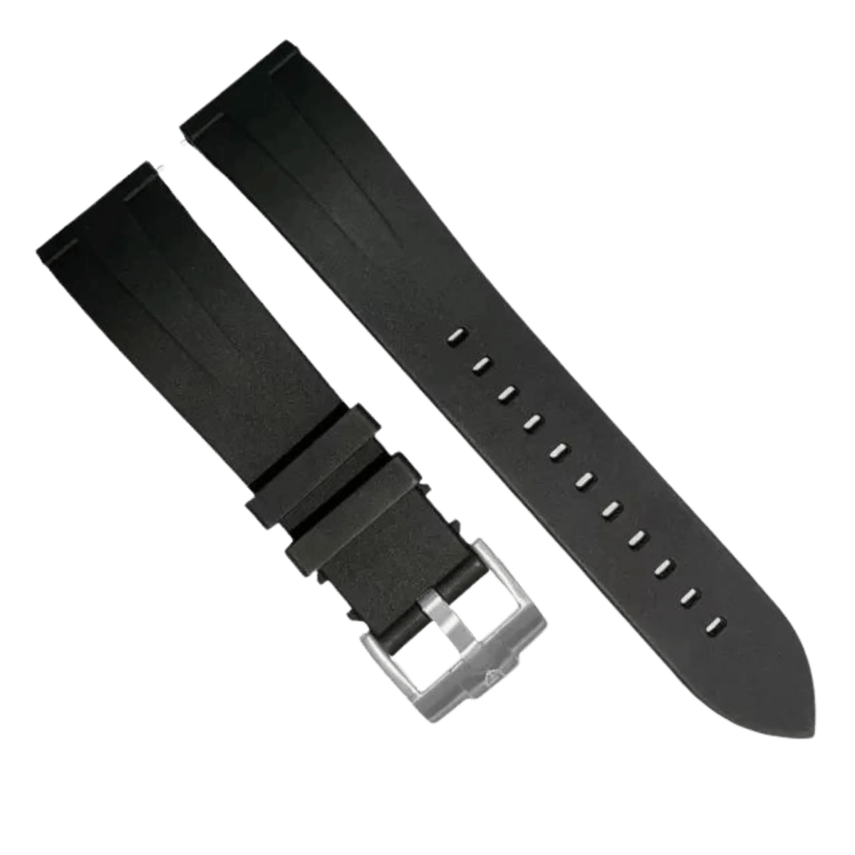 20mm Black Silicone Watch Strap