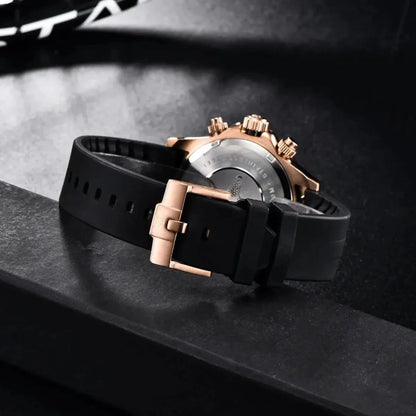 20mm Black Silicone Watch Strap